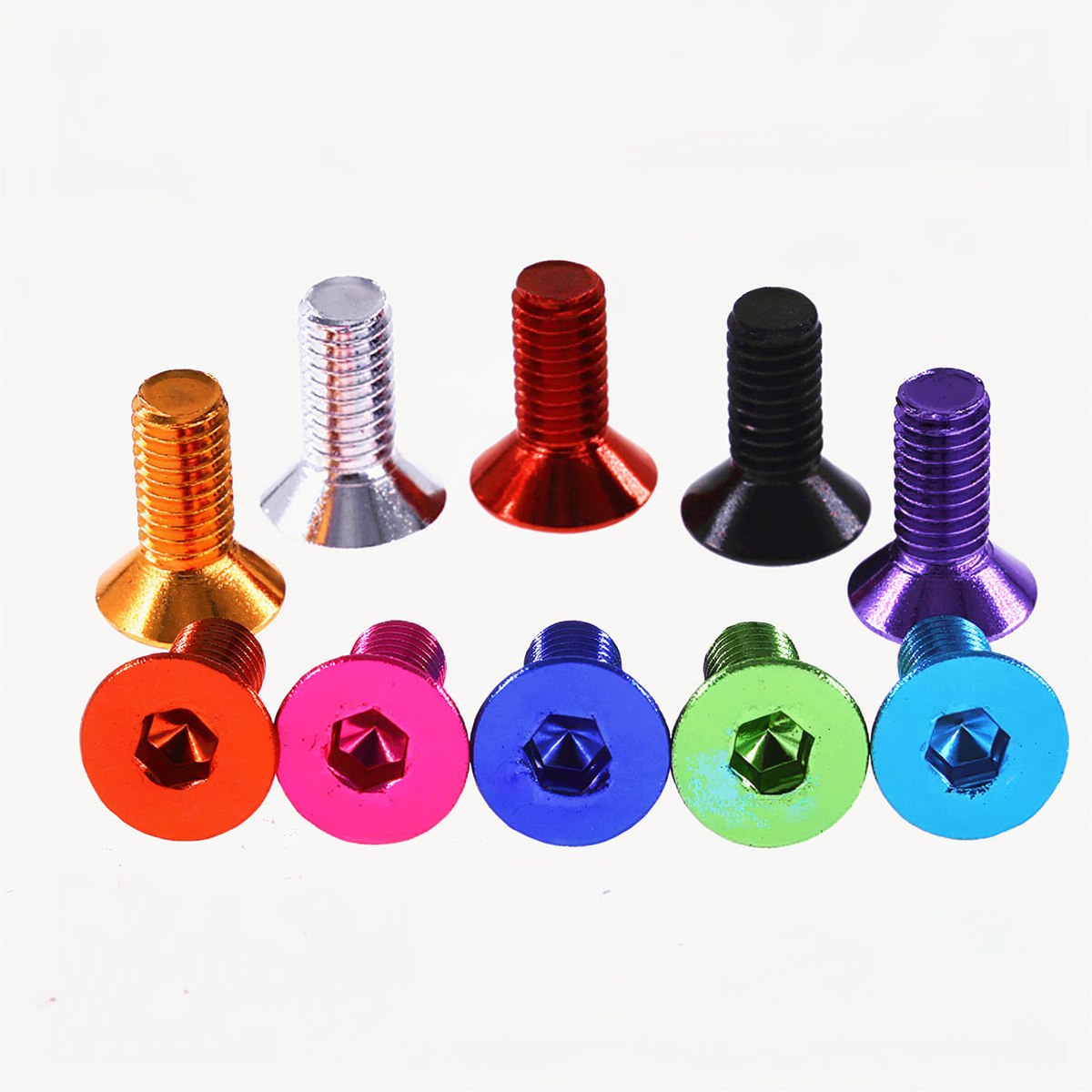 Aluminiowe śruby anodowane M3 w różnych kolorach – seria 7075, stop lotniczy