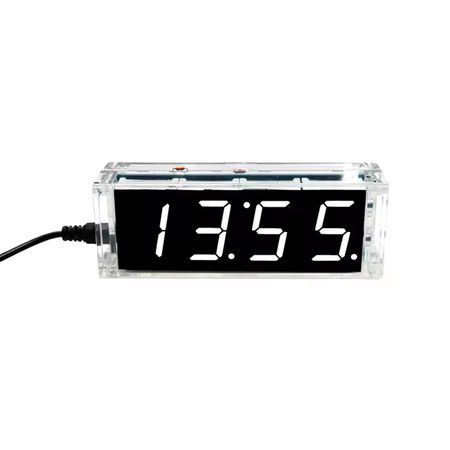 Zestaw do samodzielnego montażu zegar biały LED data temp alarm DIY