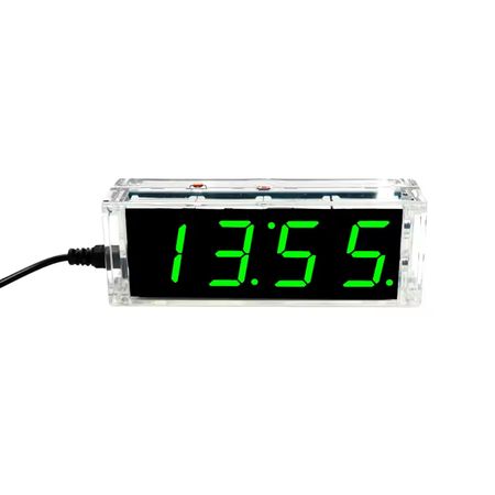 Zestaw do samodzielnego montażu zegar zielony LED data temp alarm DIY