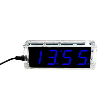 Zestaw do samodzielnego montażu zegar niebieski LED data temp alarm DIY
